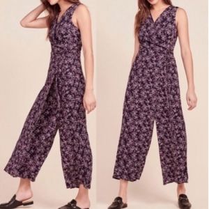 JACK BB Dakota Swish Swish Jumpsuit Sz 6 Floral Surplice Front Overlay Panel NWT